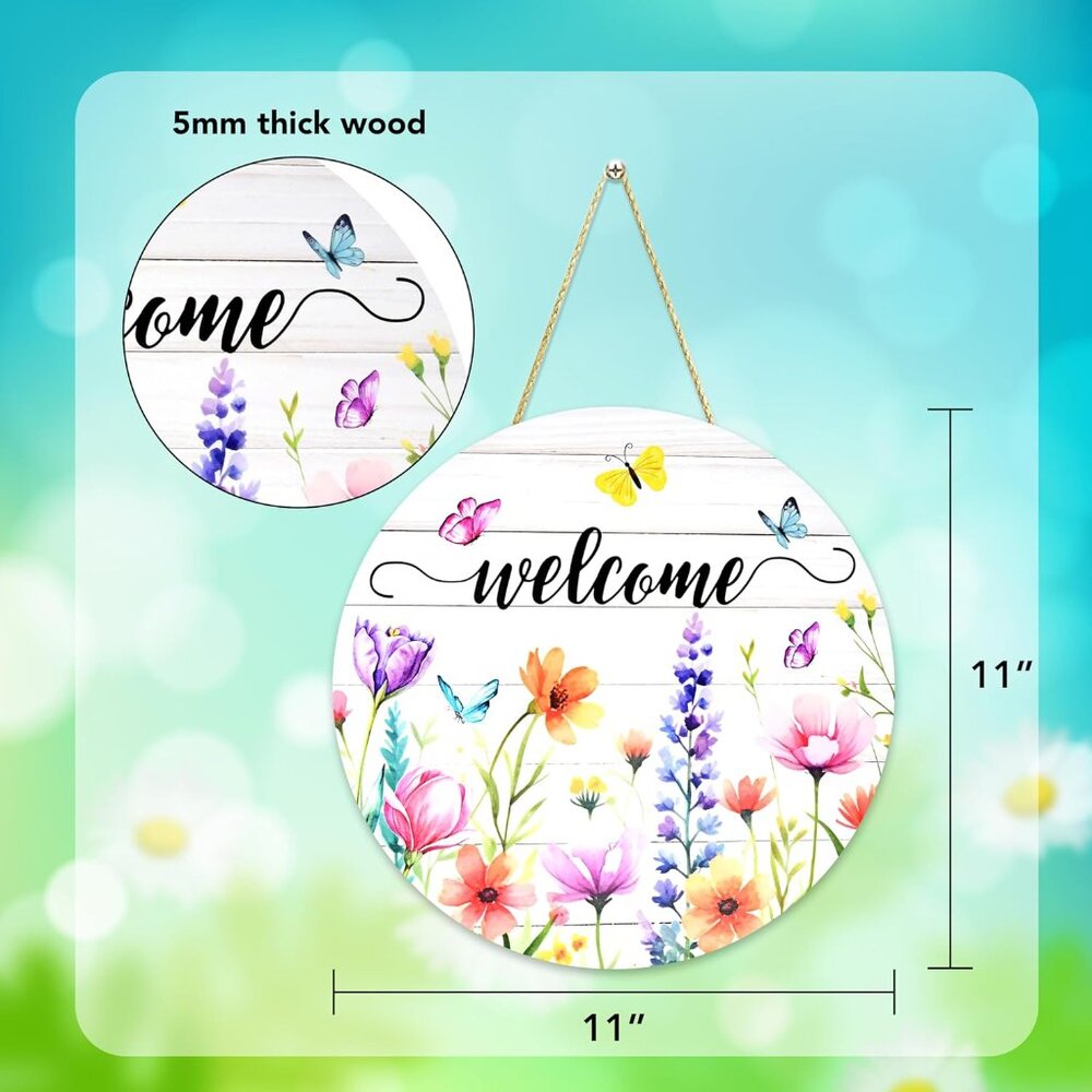 Welcome Spring Door Sign - Picture 2 of 7